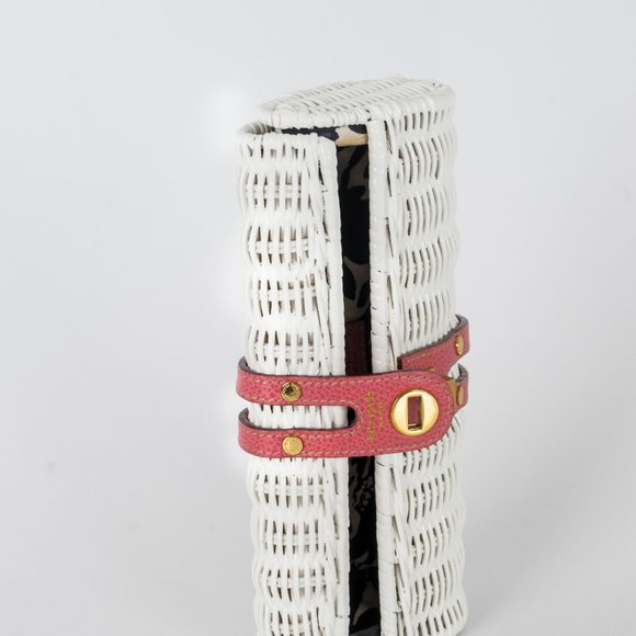 NWOT Kate Spade straw barrel clutch - Picture 3 of 6